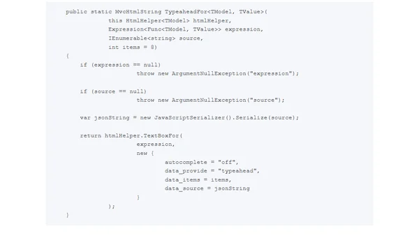 ASP.NET MVC Helper for Twitter Bootstrap's Typeahead plugin