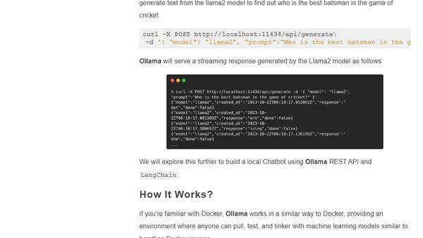Ollama - running large language models on your machine