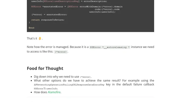 AFNetworking custom response serializer to add error information