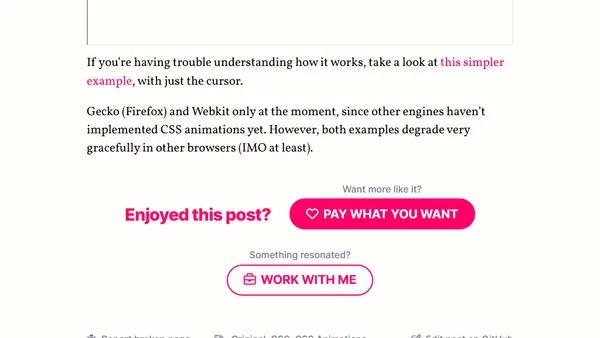 Pure CSS3 typing animation with steps()