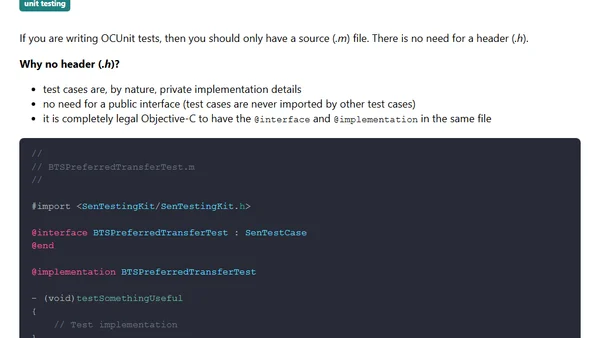 OCUnit Tip: You Only Need a .m File