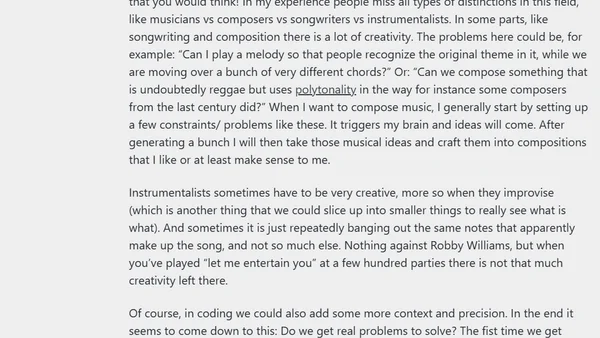 Is there creativity in coding?