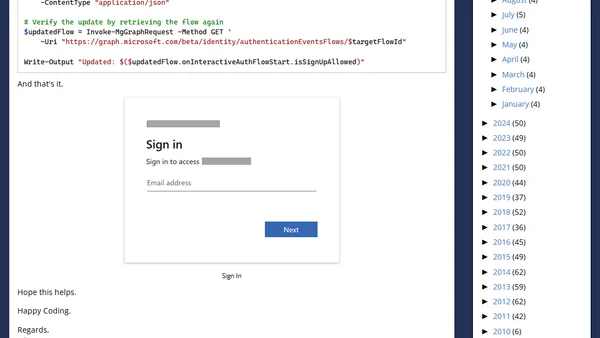 Microsoft Entra External ID: Disable Sign Up in a User Flow