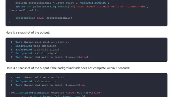Unit Testing with 'Latches'