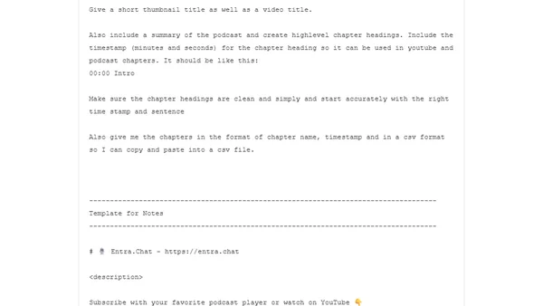 How I create the Entra.Chat podcast