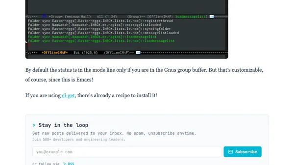 Emacs and OfflineIMAP
