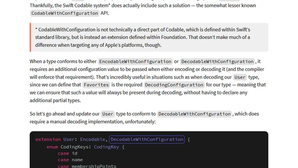 Decoding Swift types that require additional data