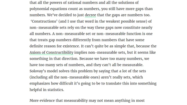 What does measurability mean?