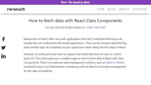 How to fetch data with React Class Components
