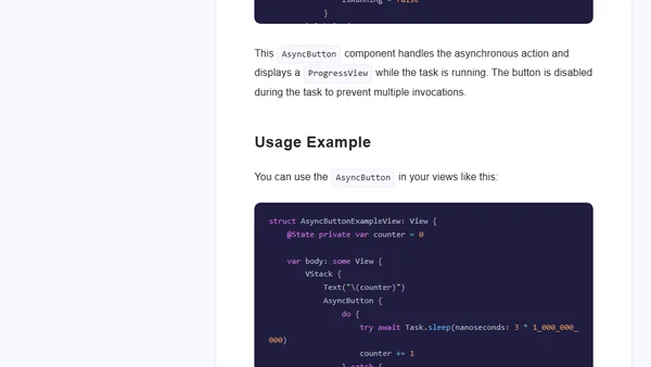 How to build an Async Button in SwiftUI