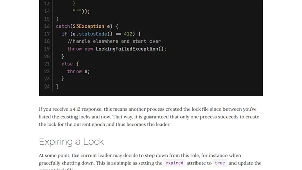 Leader Election With S3 Conditional Writes