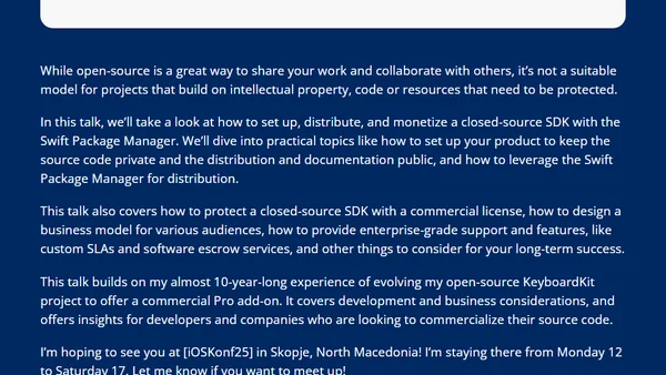 I’m doing a talk at iOSKonf25