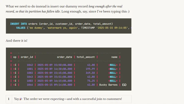 Exploring Joins and Changelogs in Flink SQL