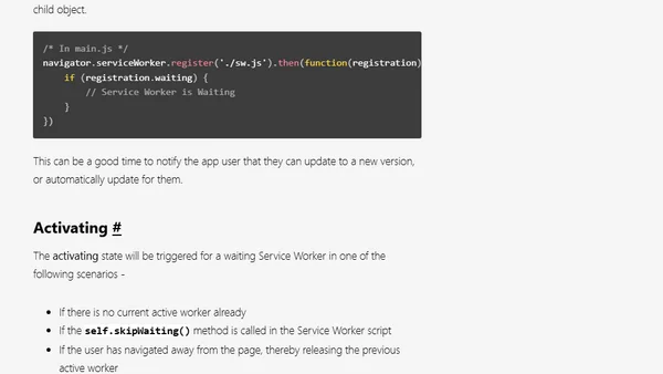 The Service Worker Lifecycle