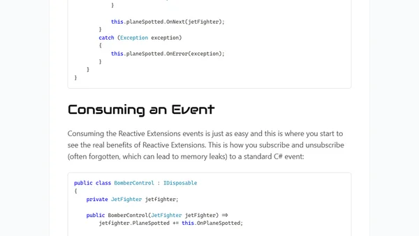 Reactive Extensions (Rx) - Part 1 - Replacing C# Events