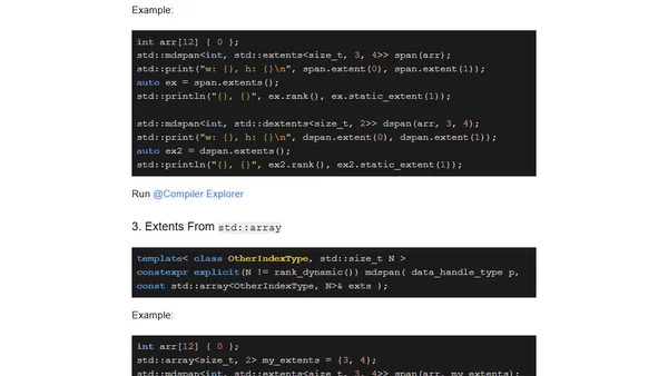 Details of std::mdspan from C++23