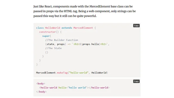 MercedUI - Web Components with Super Powers