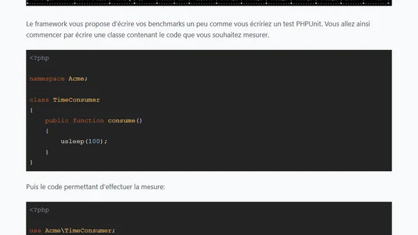 Réalisez vos benchmarks de code PHP avec PHPBench