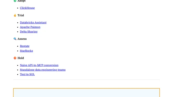Tech Radar (Nov 2025) - data blips