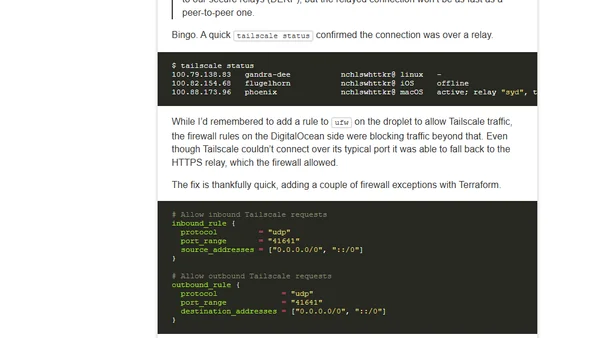 Fixing a slow Tailscale SSH connection