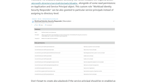 Microsoft Entra Workload ID - Incident Response with Microsoft Sentinel Playbooks and Conditional Access