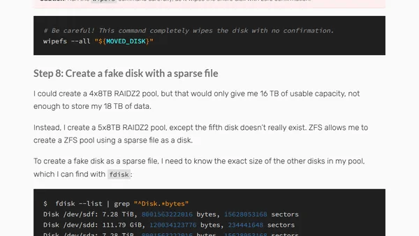 Migrating a ZFS pool from RAIDZ1 to RAIDZ2