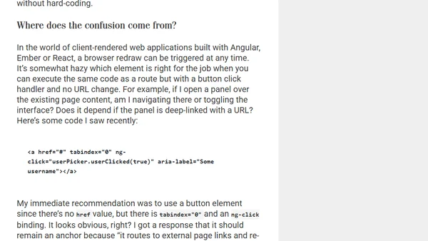 Links vs. Buttons in Modern Web Applications