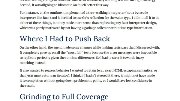 Porting MiniJinja to Go With an Agent