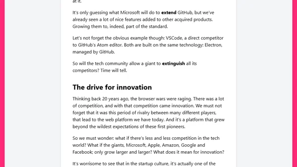 Acquisition by giants