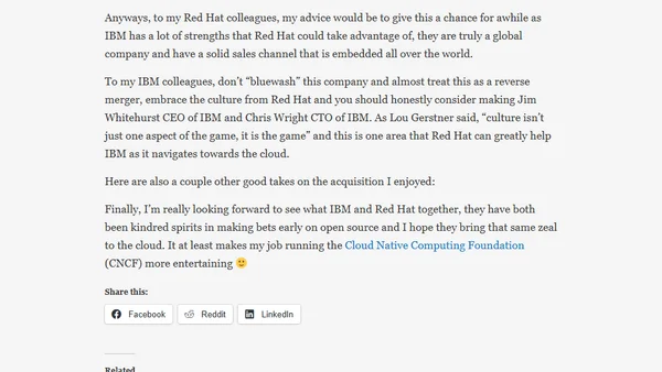 Red Hat and IBM: Elephants Can Dance