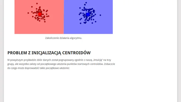 Algorytm k-średnich – uczenie nienadzorowane