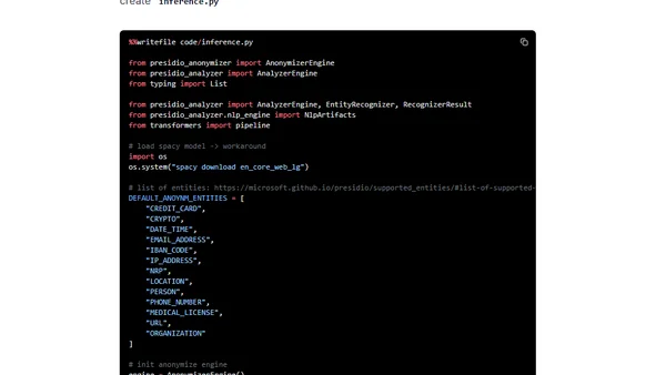 Advanced PII detection and anonymization with Hugging Face Transformers and Amazon SageMaker