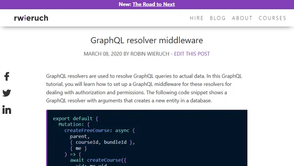 GraphQL resolver middleware