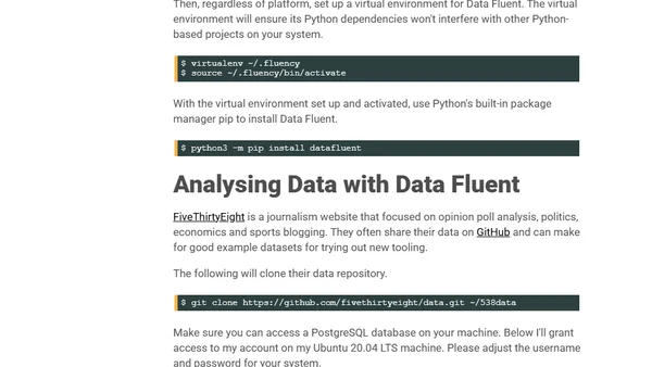 Data Fluent for PostgreSQL