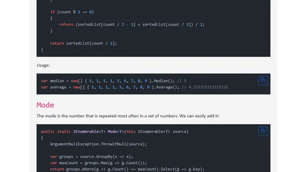 6 useful extensions for IEnumerable