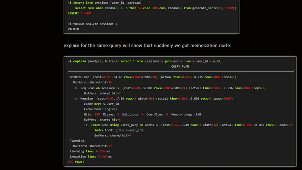 Waiting for PostgreSQL 19 – Display Memoize planner estimates in EXPLAIN