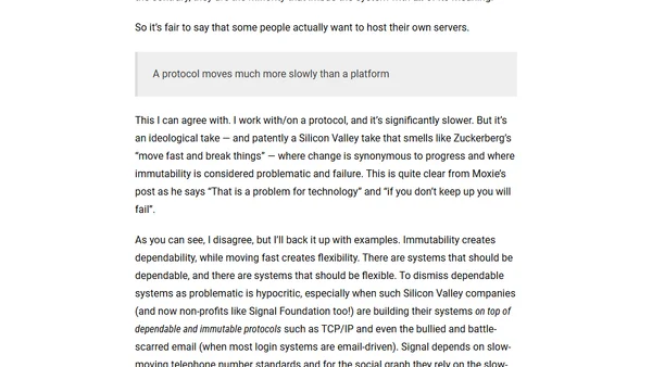 Some people want to run their own servers