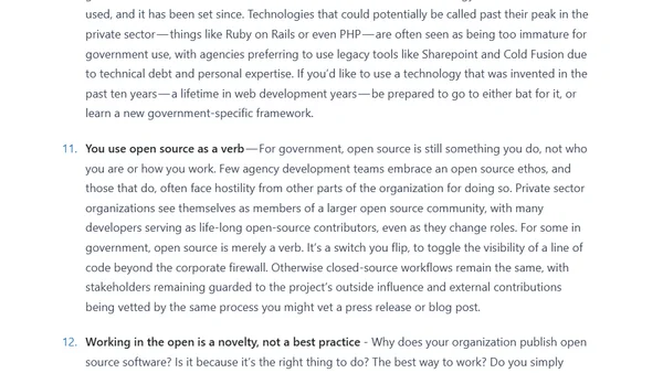 19 reasons why technologists don't want to work at your government agency