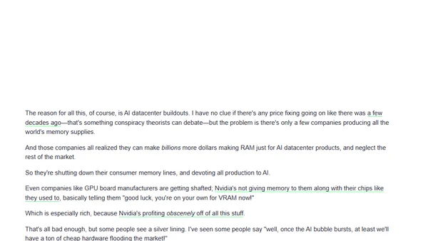 The RAM Shortage Comes for Us All