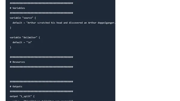 Terraform - FotD - split()