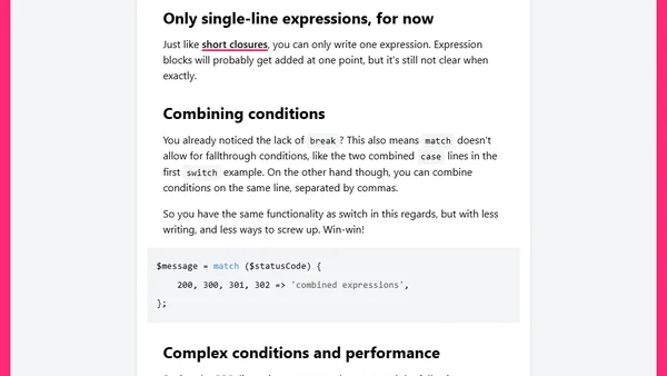 PHP 8: match or switch?