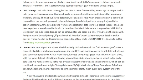 "You Don't Need Kafka, Just Use Postgres" Considered Harmful