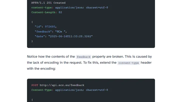 API request encoding matters