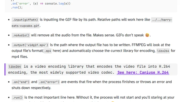GIF to MP4 conversion for web using NodeJS