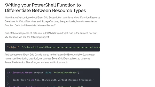Azure Event Grid and Serverless PowerShell Functions – Part 2