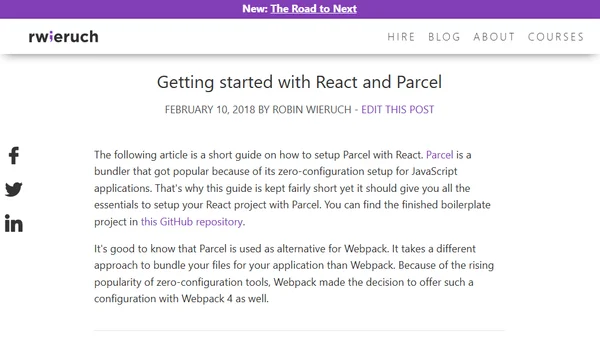 Getting started with React and Parcel