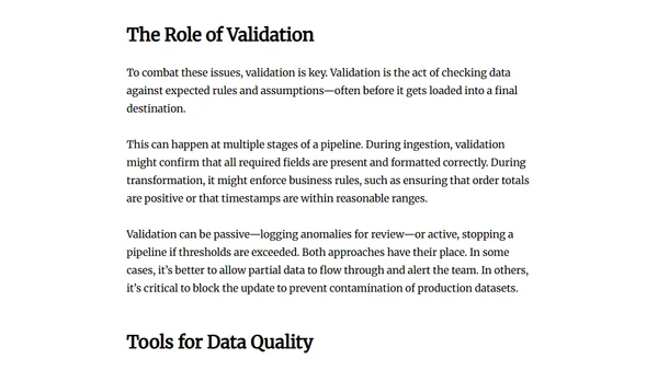 Introduction to Data Engineering Concepts | Data Quality and Validation