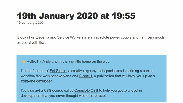 19th January 2020 at 19:55