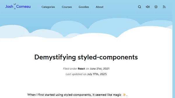 Demystifying styled-components