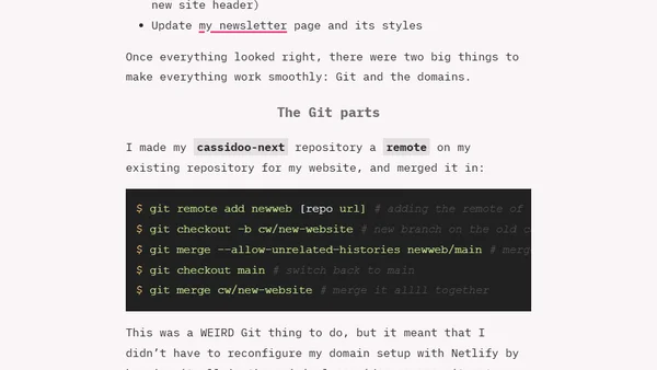 I rewrote my blog! And website! They are one!